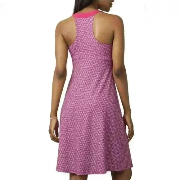 PrAna Shauna Cosmo Pink Compass Athletic Sun Dress, Size S - Picture 2 of 7